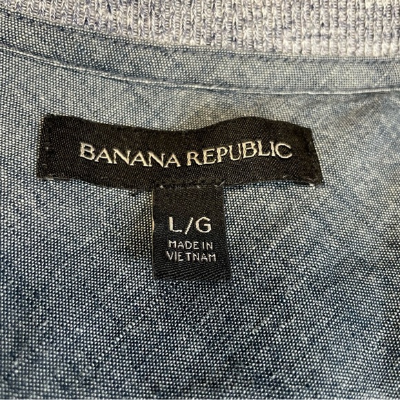 Banana Republic Heathered Navy Blue Crewneck Sweatshirt Men’s Large - Picture 6 of 9